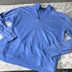 Greg Norman Large Blue 1/4 Zip Up Shark Golf Pull Over